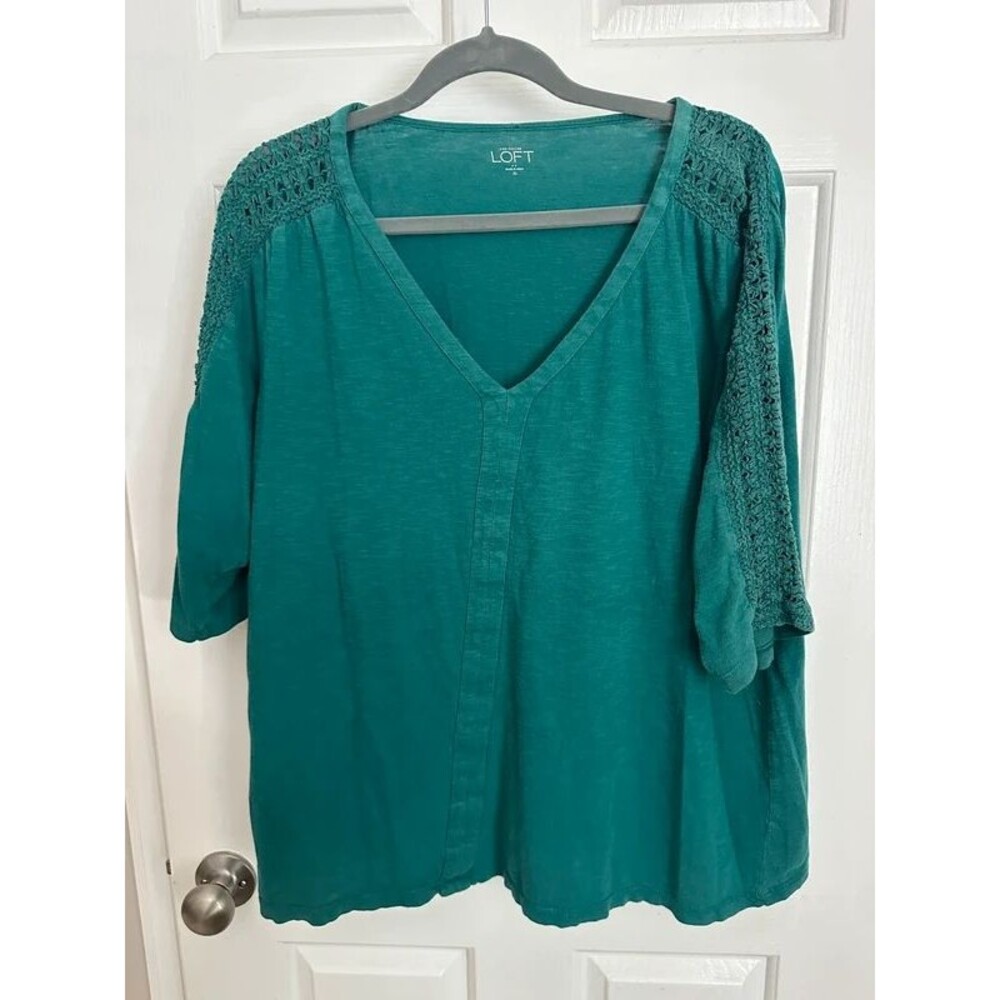 LOFT Women’s Teal Cotton Shirt
